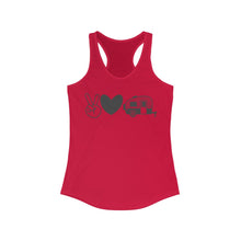 Load image into Gallery viewer, Peace Love Camping - Women's Ideal Racerback Tank