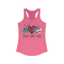 Load image into Gallery viewer, Peace Love Dogs - Women's Ideal Racerback Tank