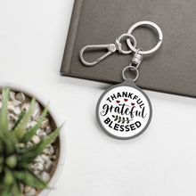 Load image into Gallery viewer, Thankful Grateful Blessed Key Ring