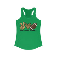 Load image into Gallery viewer, Peace Love Football - Women's Ideal Racerback Tank