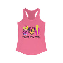 Load image into Gallery viewer, Peace Love Surf - Women's Ideal Racerback Tank