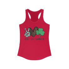 Load image into Gallery viewer, Peace Love Shamrock - Women's Ideal Racerback Tank