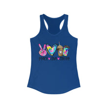 Load image into Gallery viewer, Peace Love Coffee - Women's Ideal Racerback Tank