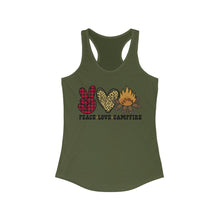 Load image into Gallery viewer, Peace Love Campfire - Women's Ideal Racerback Tank