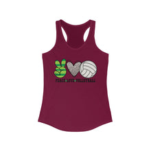 Load image into Gallery viewer, Peace Love Volleyball - Women's Ideal Racerback Tank