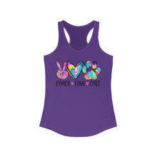 Load image into Gallery viewer, Peace Love Cats - Women's Ideal Racerback Tank
