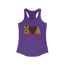 Load image into Gallery viewer, Peace Love Christmas - Women's Ideal Racerback Tank