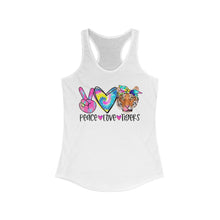 Load image into Gallery viewer, Peace Love Tigers - Women's Ideal Racerback Tank