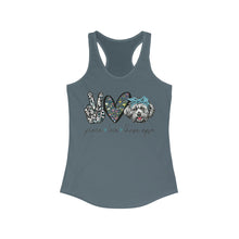 Load image into Gallery viewer, Peace Love Lhasa Apso - Women's Ideal Racerback Tank