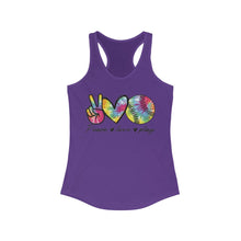 Load image into Gallery viewer, Peace Love Play - Women's Ideal Racerback Tank