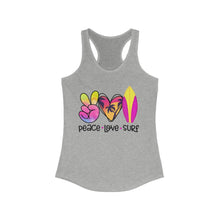 Load image into Gallery viewer, Peace Love Surf - Women's Ideal Racerback Tank