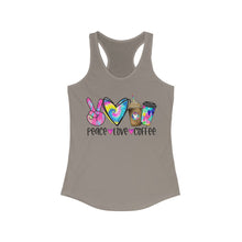 Load image into Gallery viewer, Peace Love Coffee - Women's Ideal Racerback Tank