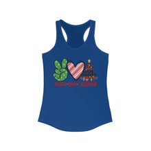 Load image into Gallery viewer, Peace Love Christmas - Women's Ideal Racerback Tank
