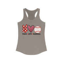 Load image into Gallery viewer, Peace Love Baseball - Women's Ideal Racerback Tank