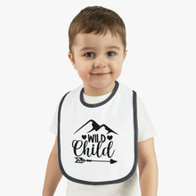Load image into Gallery viewer, Wild Child Baby Contrast Trim Jersey Bib