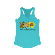 Load image into Gallery viewer, Peace Love Sunshine - Women's Ideal Racerback Tank