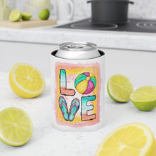 Load image into Gallery viewer, Love (Flip Flops, Beach Ball) - Can Cooler