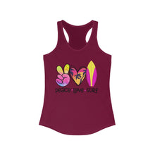 Load image into Gallery viewer, Peace Love Surf - Women's Ideal Racerback Tank