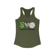 Load image into Gallery viewer, Peace Love Volleyball - Women's Ideal Racerback Tank