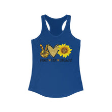 Load image into Gallery viewer, Peace Love Sunshine - Women's Ideal Racerback Tank