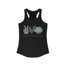 Load image into Gallery viewer, Peace Love Lhasa Apso - Women's Ideal Racerback Tank