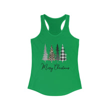 Load image into Gallery viewer, Merry Christmas with trees - Women's Ideal Racerback Tank