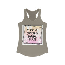 Load image into Gallery viewer, Sunrise Sunburn Sunset Repeat Women's Ideal Racerback Tank