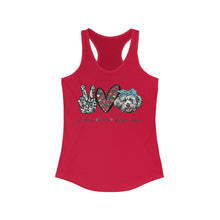 Load image into Gallery viewer, Peace Love Lhasa Apso - Women's Ideal Racerback Tank