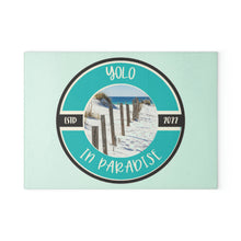 Load image into Gallery viewer, Yolo in Paradise Glass Cutting Board