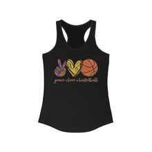 Load image into Gallery viewer, Peace Love Basketball - Women's Ideal Racerback Tank