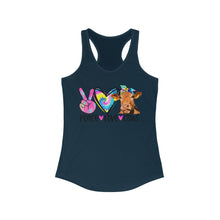 Load image into Gallery viewer, Peace Love Cows - Women's Ideal Racerback Tank