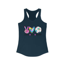 Load image into Gallery viewer, Peace Love Soccer - Women's Ideal Racerback Tank