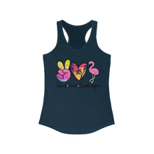 Load image into Gallery viewer, Peace Love Flamingo - Women's Ideal Racerback Tank