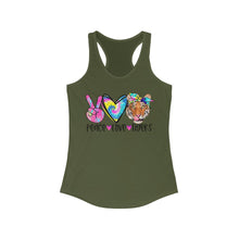 Load image into Gallery viewer, Peace Love Tigers - Women's Ideal Racerback Tank