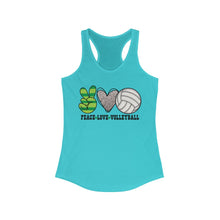 Load image into Gallery viewer, Peace Love Volleyball - Women's Ideal Racerback Tank