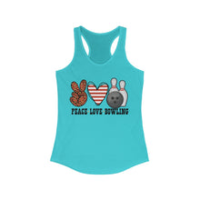 Load image into Gallery viewer, Peace Love Bowling - Women's Ideal Racerback Tank