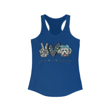 Load image into Gallery viewer, Peace Love Lhasa Apso - Women's Ideal Racerback Tank