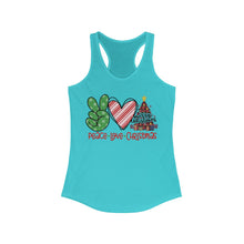 Load image into Gallery viewer, Peace Love Christmas - Women's Ideal Racerback Tank