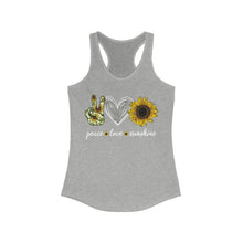 Load image into Gallery viewer, Peace Love Sunshine - Women's Ideal Racerback Tank