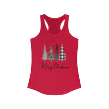 Load image into Gallery viewer, Merry Christmas with trees - Women's Ideal Racerback Tank