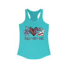 Load image into Gallery viewer, Peace Love Dogs - Women's Ideal Racerback Tank