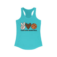 Load image into Gallery viewer, Peace Love Basketball - Women's Ideal Racerback Tank