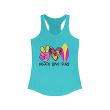 Load image into Gallery viewer, Peace Love Surf - Women's Ideal Racerback Tank