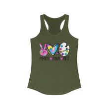Load image into Gallery viewer, Peace Love Art - Women's Ideal Racerback Tank