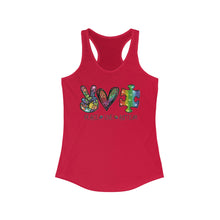 Load image into Gallery viewer, Peace Love Autism - Women's Ideal Racerback Tank