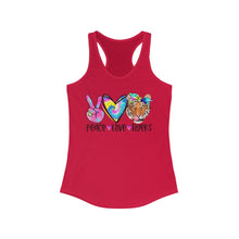 Load image into Gallery viewer, Peace Love Tigers - Women's Ideal Racerback Tank