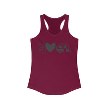 Load image into Gallery viewer, Peace Love Camping - Women's Ideal Racerback Tank
