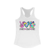 Load image into Gallery viewer, Peace Love Cats - Women's Ideal Racerback Tank