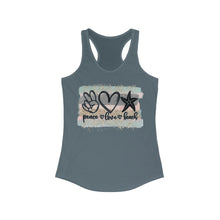 Load image into Gallery viewer, Peace Love Beach Women's Ideal Racerback Tank