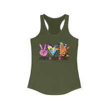 Load image into Gallery viewer, Peace Love Cows - Women's Ideal Racerback Tank